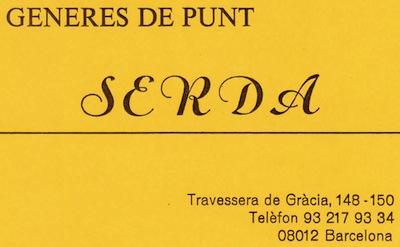 G&egrave;neres de punt SERDA